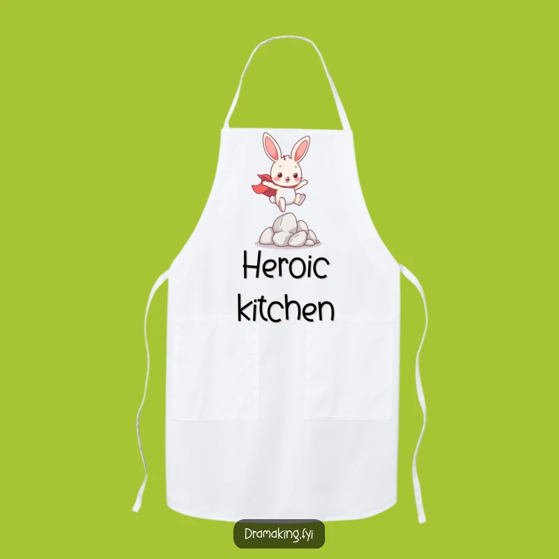 Funny Hero Bunny Apron: Cook with Courage and Playful Spirit