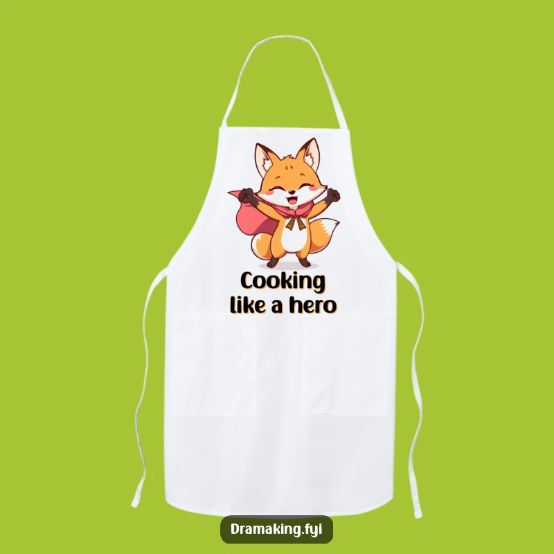Funny Hero Fox Cape Apron - Triumphant Kitchen Wear for Chefs
