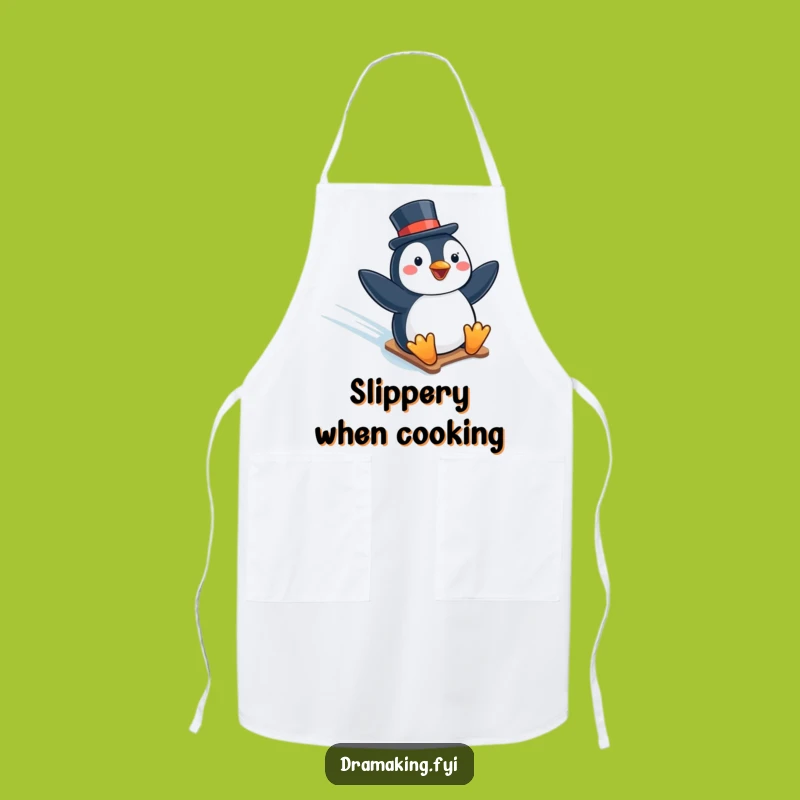 Funny Penguin Top Hat Apron: Hilarious Kitchen Fun, Perfect Funny Gift!