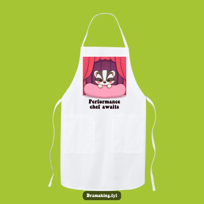 Funny Shy Badger Stage Apron: Cook with Hilarious Anticipation and Flair
