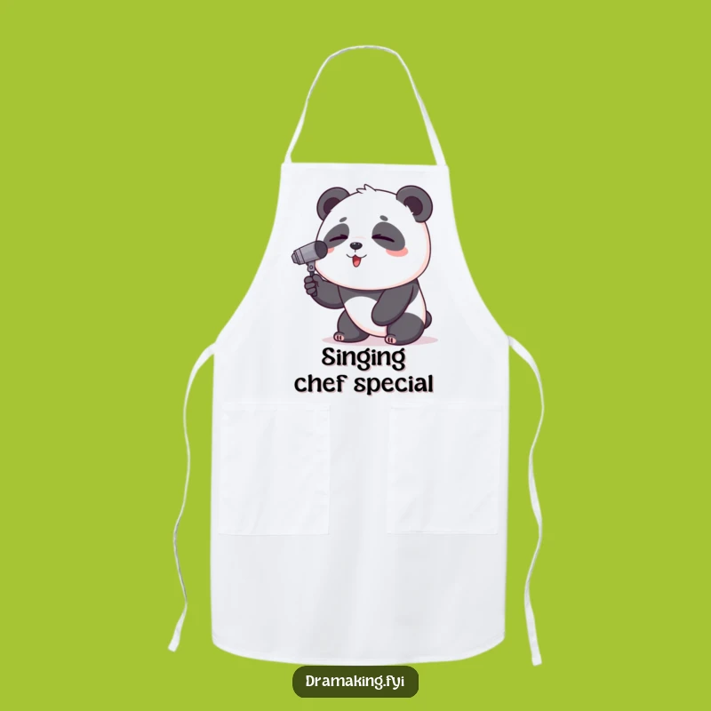 Funny Panda Chef Apron: Cook Up Laughs with a Musical Twist