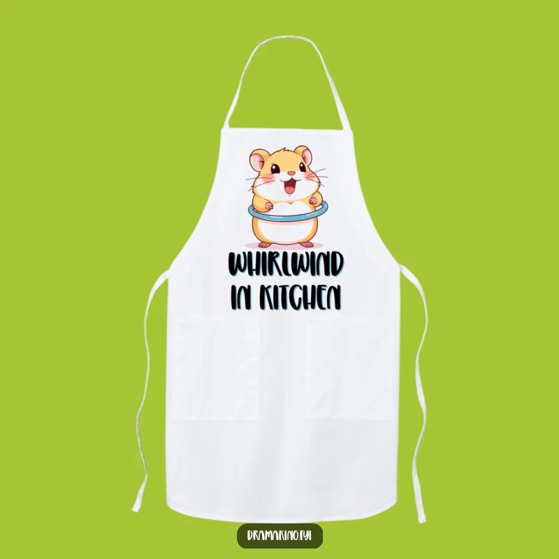 Funny Hamster Hula Hoop Apron: Hilarious Kitchen Wear Gift for Pet Fans