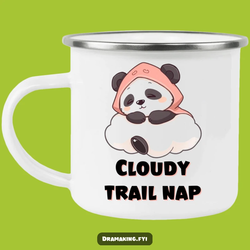 Funny Panda Cloud Camping Mug: Adventure Ready & Hilarious, Perfect Funny Gift!