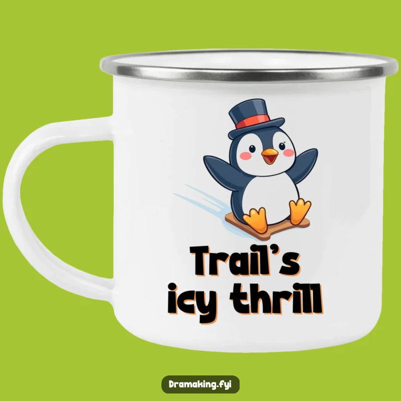Funny Penguin Top Hat Camping Mug: Adventure Ready & Hilarious, Perfect Funny Gift!