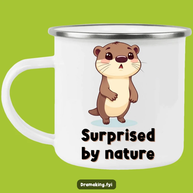 Funny Otter Pose Camping Mug: Enjoy Drinks with this Hilarious Outdoor Animal Companion