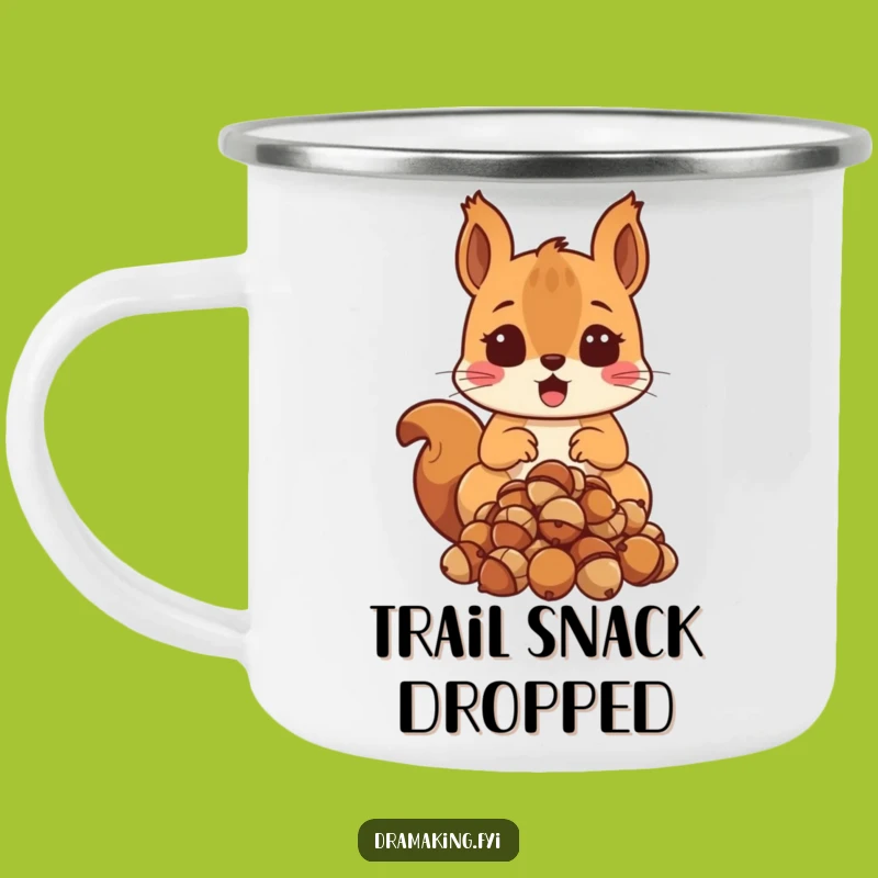 Funny Surprised Squirrel Camping Mug: Shock Your Adventures!