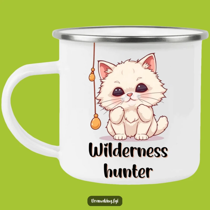 Funny Cat Playtime Camping Mug - Durable & Hilarious Pet Drinkware, Perfect Funny Gift