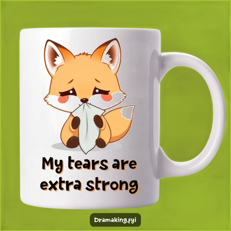Funny Fox Weeping Mug: Adorable Little Fox Tearful Gift for Sad Days