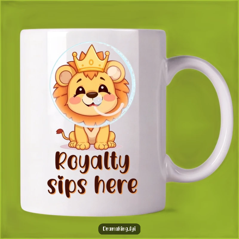 Funny Lion Cub Bubble Mug: Cheerful Character Gift for Little Kings