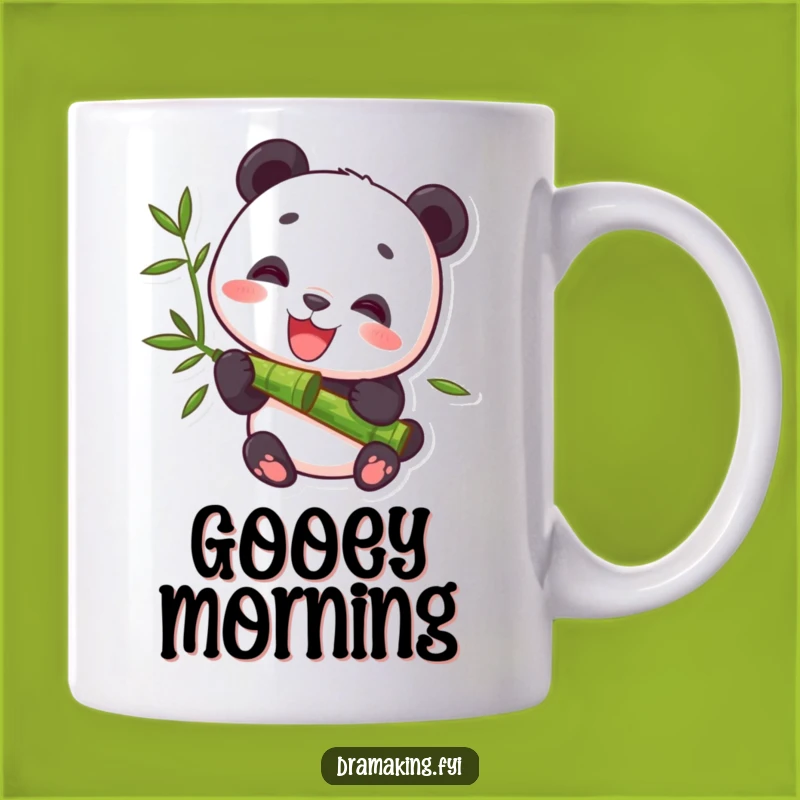 Funny Panda Bamboo Munching Mug: Delighted Character Gift for Peaceful Mornings