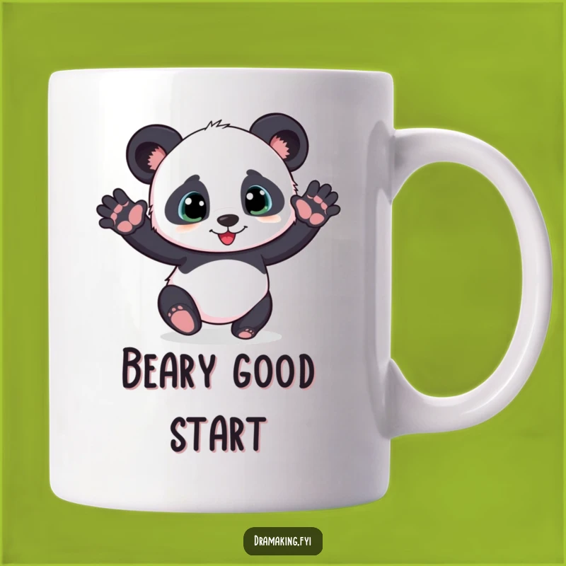 Funny Panda Cub Mug - Hilarious Dramatic Pose Gift for Playful People
