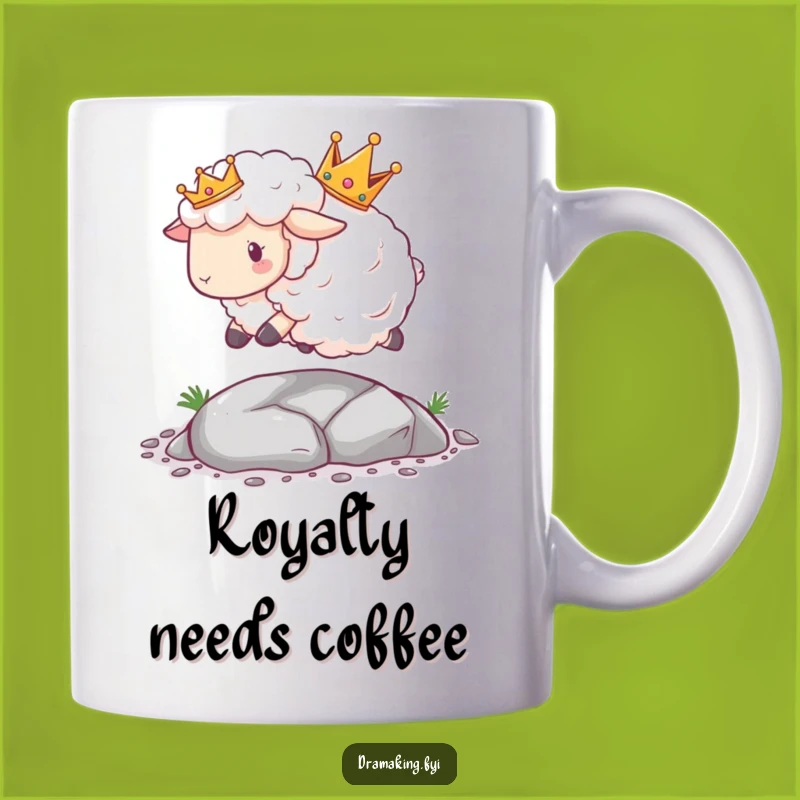 Funny Sheep Crown Mug: Hilarious Royal Fail, Perfect Gift for Clumsy Friends
