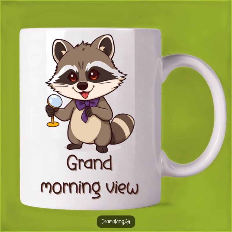 Funny Raccoon Opera Mug: Mischievous Night Out Gift, Hilarious Character Mug