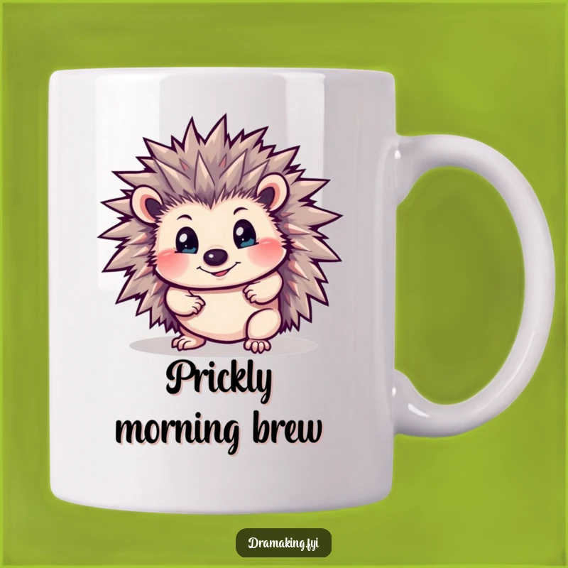 Funny Hedgehog Pose Mug: Hilarious Animal Character Gift for a Prickly Personality