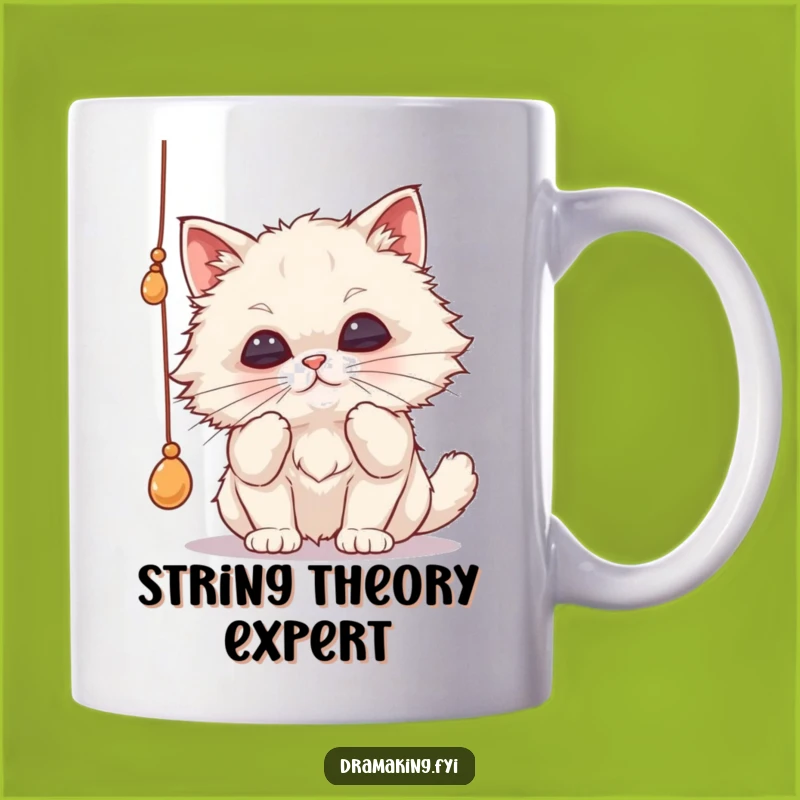 Funny Cat Batting String Mug - Hilarious Pet Owner Gift, Perfect Funny Gift