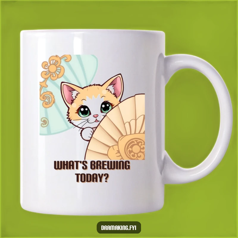 Funny Cat Peeking Mug - Curious Kitty Gift for Cat Lovers