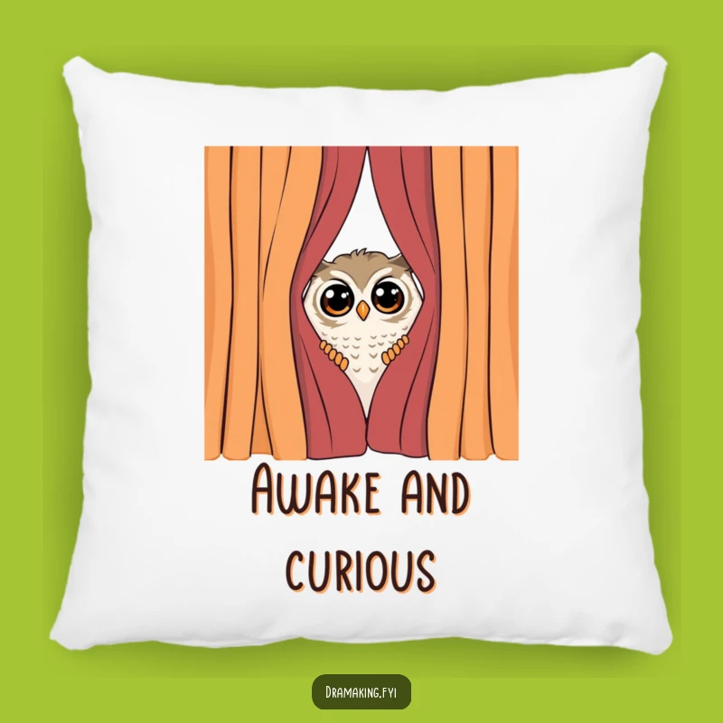 Funny Shy Owl Pillow: Cozy Comfort with Curtain Surprise Design