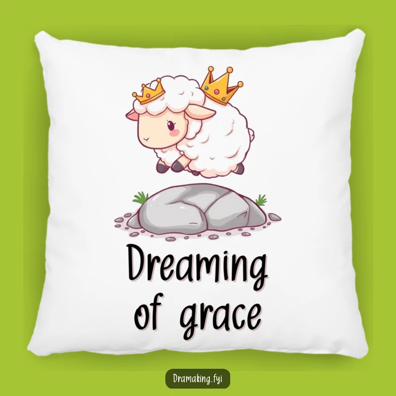 Funny Sheep Crown Pillow: Comfy Royal Stumble Cushion, Perfect Gift for Cozy Laughs