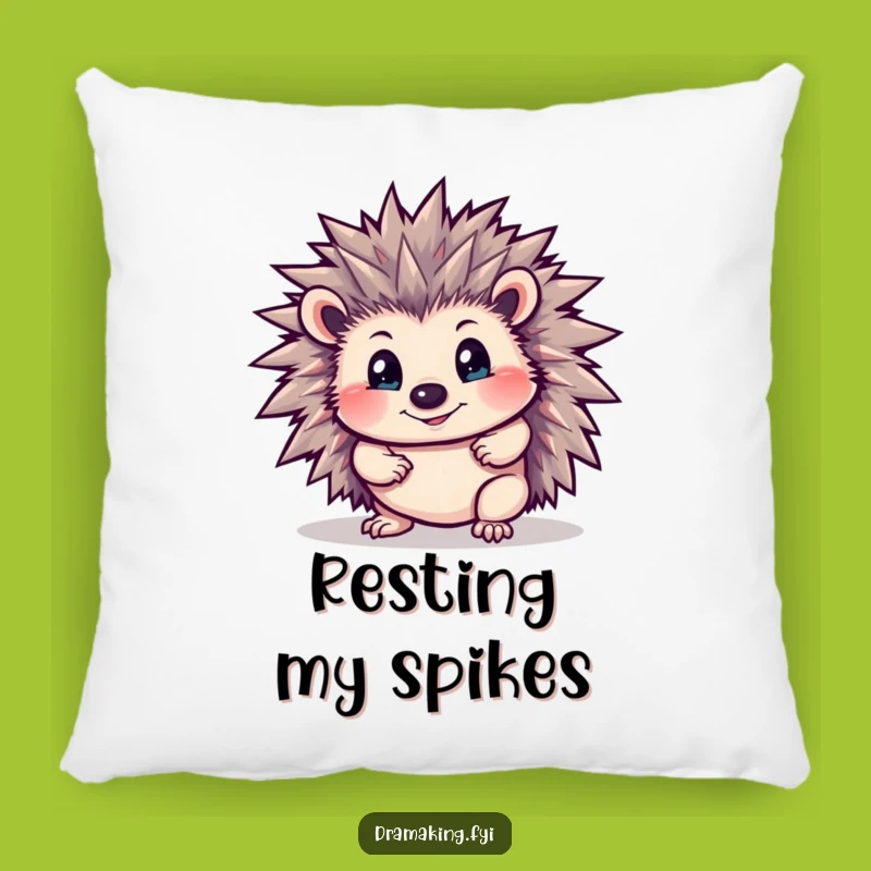 Funny Hedgehog Pose Pillow: Add Comfort and Fierceness with this Comedic Animal Accent