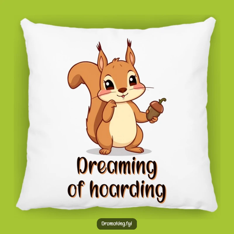 Funny Squirrel Acorn Pillow - Cozy Woodland Decor, Perfect Funny Gift
