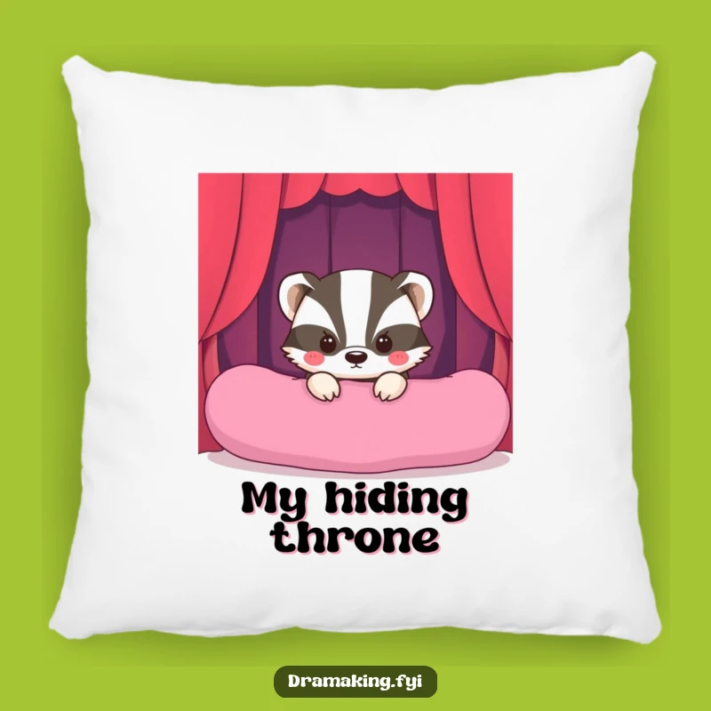 Funny Shy Badger Stage Pillow: Comfy Support for Your Hilarious Debut