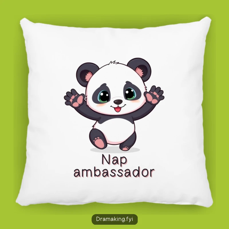Funny Panda Cub Pillow - Hilarious Dramatic Pose Cushion for Cozy Playfulness