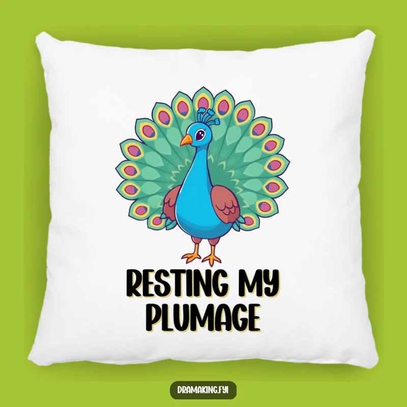 Funny Majestic Peacock Pillow - Cozy & Hilarious Decorative Accent, Perfect Funny Gift