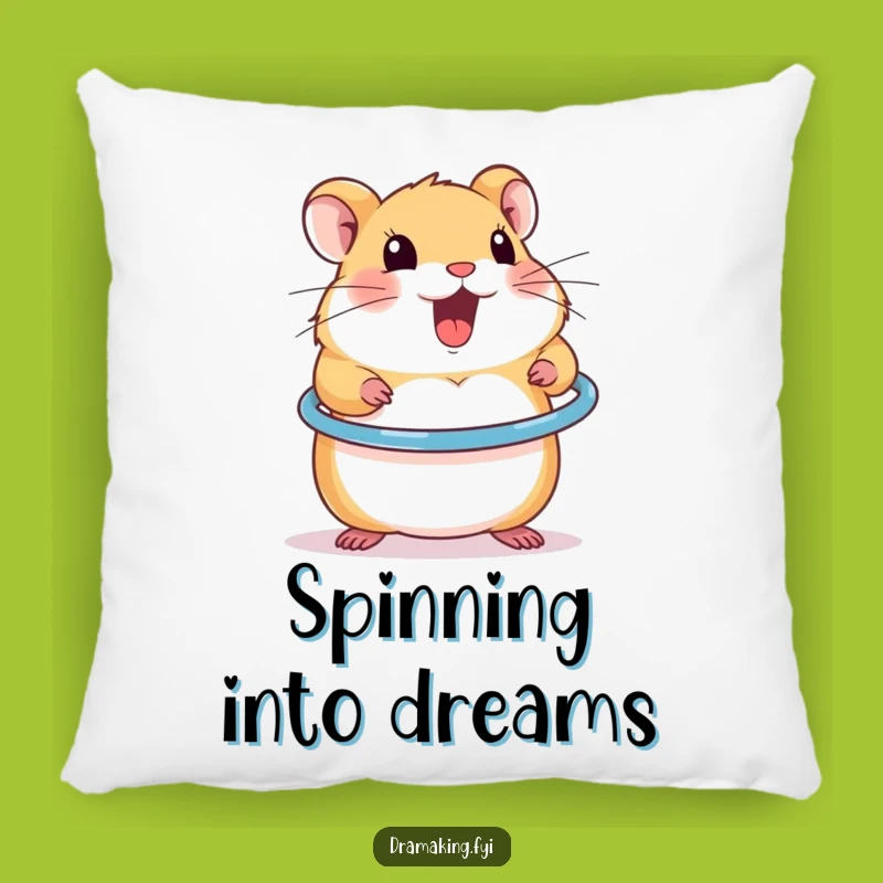 Funny Hamster Hula Hoop Pillow: Cozy & Hilarious Pet Comfort Gift