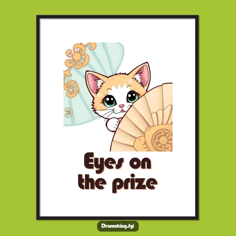 Funny Cat Peeking Digital Art - Instant Mysterious Decor
