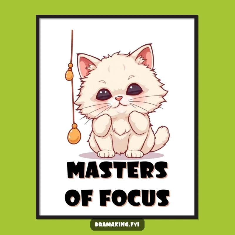 Funny Cat Batting Digital Art - High-Quality & Hilarious Pet Artwork, Printable Funny Gift