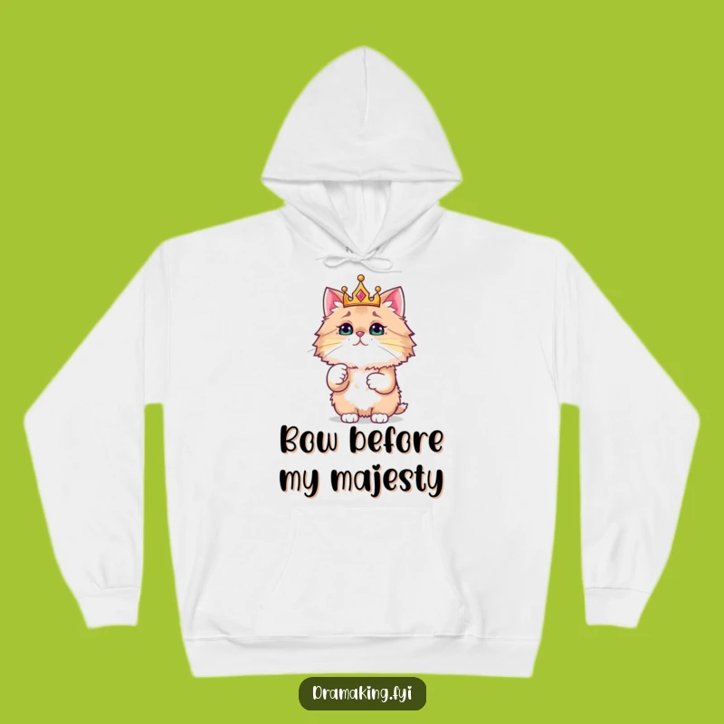 Funny Royal Cat Hoodie: Cozy & Hilarious Feline Warmth Gift
