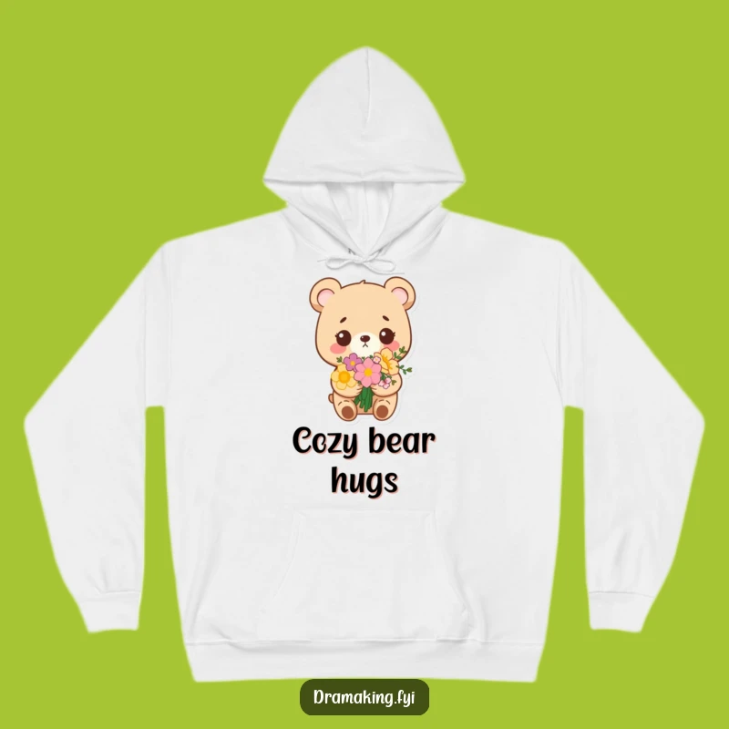 Funny Bear Bouquet Hoodie: Cozy Smug Bear Sweatshirt, Adorable & Hilarious Gift!