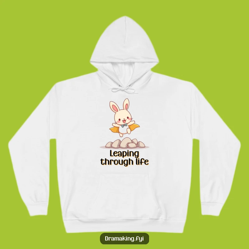 Funny Bunny Hero Hoodie: Cozy Leaping Bunny Sweatshirt, Adorable & Hilarious Gift!