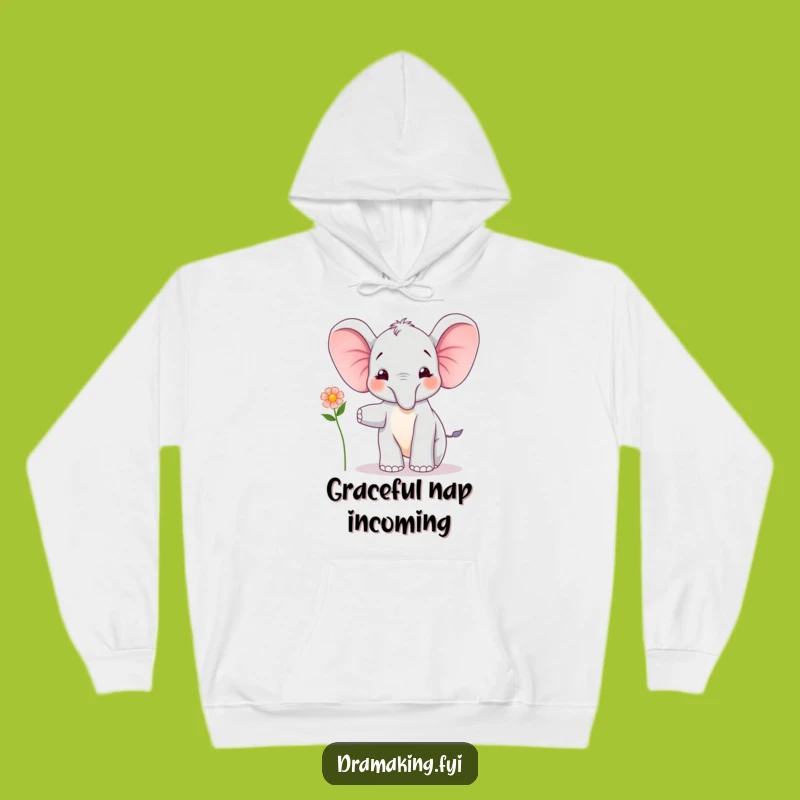 Funny Elephant Calf Balancing Hoodie: Cozy Cheer, Perfect Funny Gift