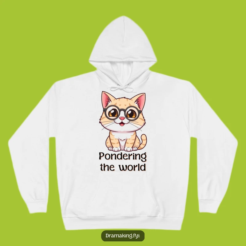 Funny Cat Hoodie: Monocle Feline Sweatshirt, Cozy Sophisticated Gift