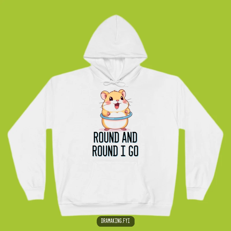 Funny Hamster Hula Hoop Hoodie: Cozy & Hilarious Pet Comfort Gift
