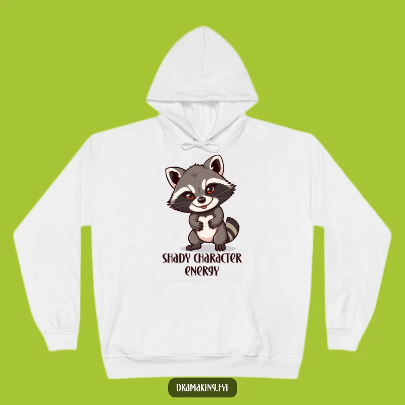 Funny Raccoon Hoodie: Cozy Dramatic Pose, Sly Smile, Warm & Hilarious Gift
