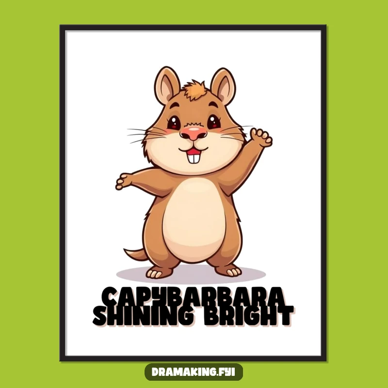 Free Printable Wall Art: Hero Capybara, Funny Downloadable Decor for a Laughing Home