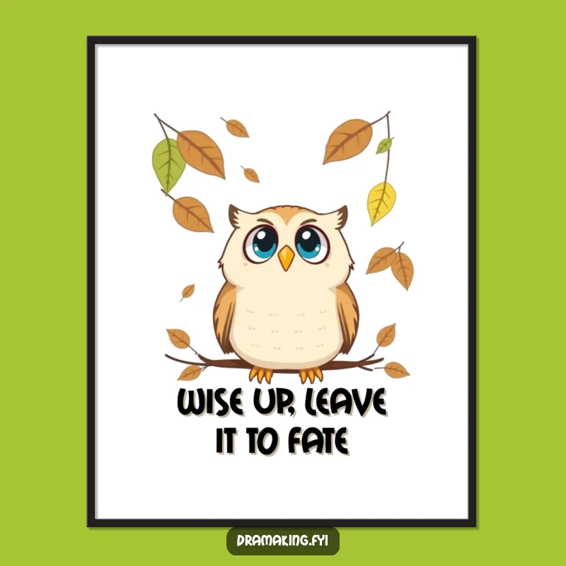 Free Printable Funny Owl Wall Art - Whimsical Downloadable Decor of Surprise!