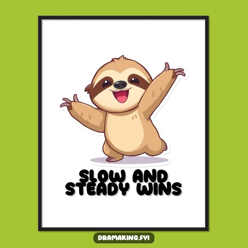 Free Printable Funny Sloth Wall Art, a Relaxed Downloadable Statement Piece