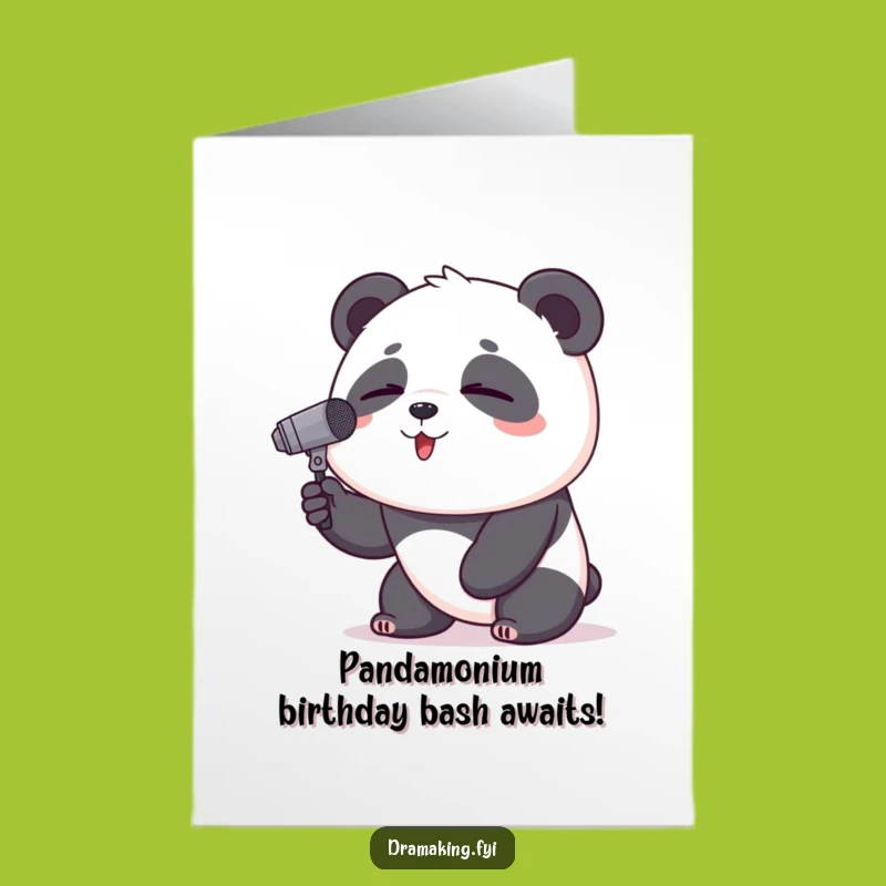 Free Printable Funny Panda Singing Birthday Card - Hilarious Downloadable Birthday Gift!