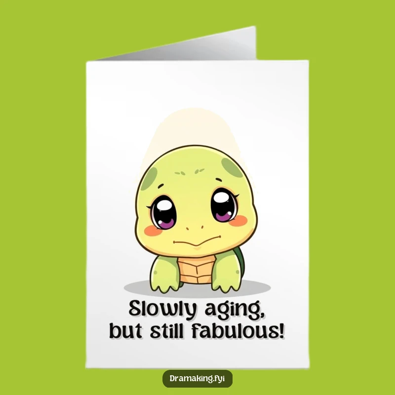 Free Printable Shy Turtle Birthday Card - Spotlighted Surprise Downloadable Greeting