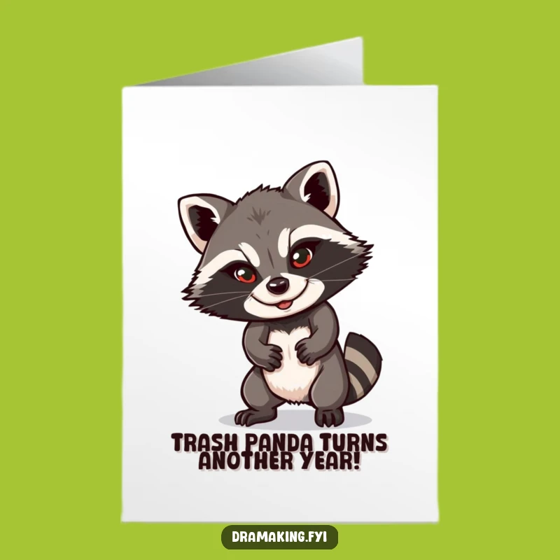 Free Printable Funny Raccoon Birthday Card for a Hilarious Downloadable Gift