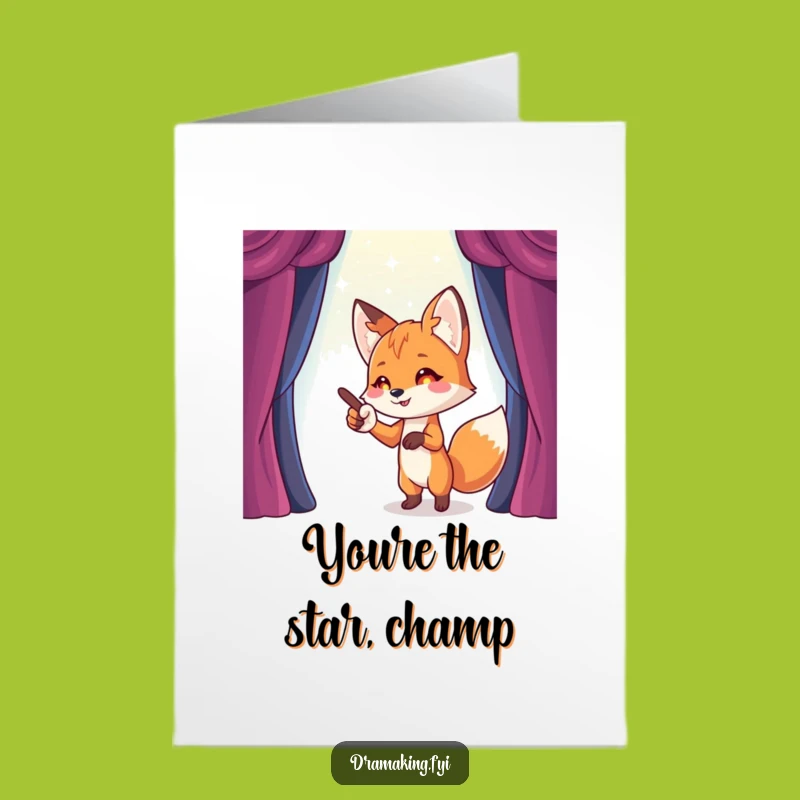 Free Printable Congrats Card: Fox Director, Funny Downloadable Gift for Stars