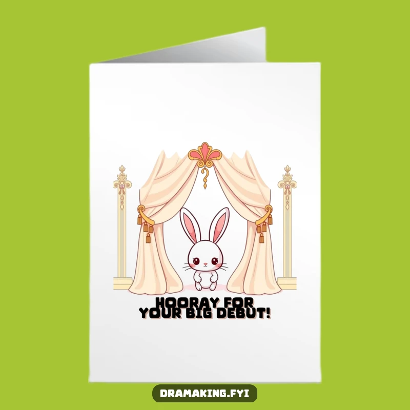 Free Printable Rabbit Congrats Card: Big Reveal Funny Downloadable Gift!