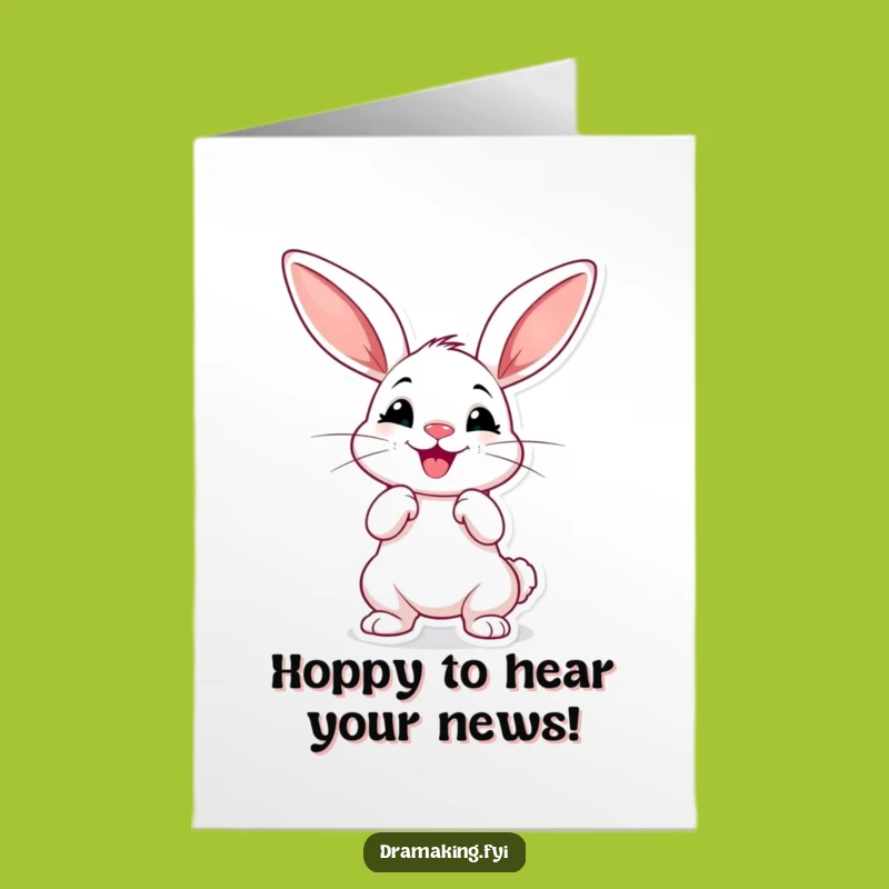 Free Printable Congrats Card: Grand Rabbit Pose Downloadable Gift for Success