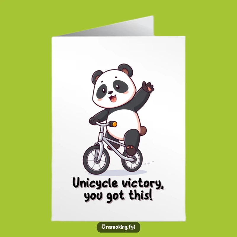 Free Printable Congrats Card: Panda's Triumph - Funny Downloadable Gift