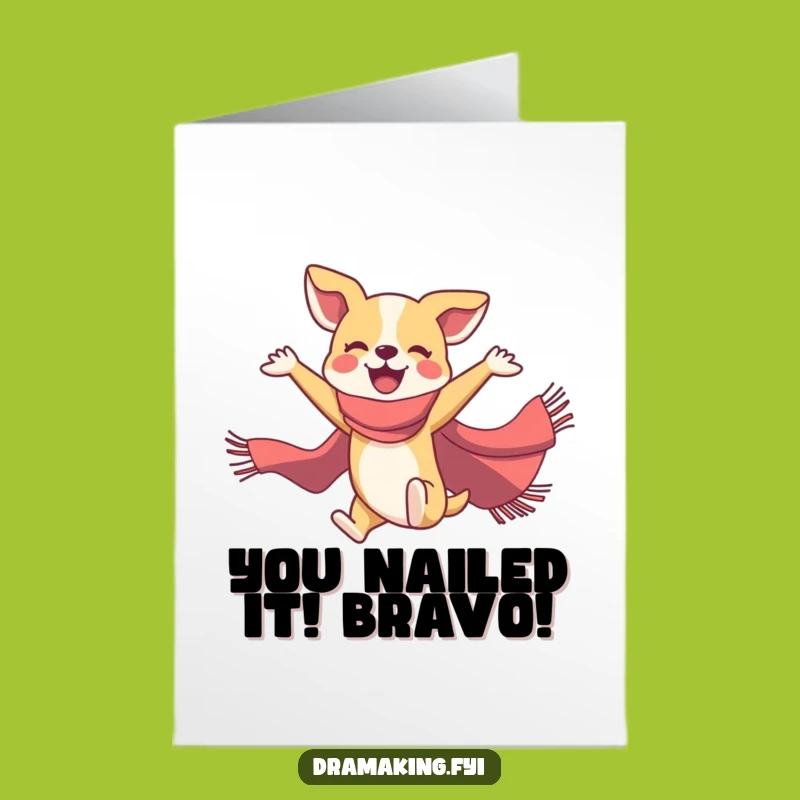 Free Printable Ballet Dog Congratulations Card - Express Your Excitement Downloadable