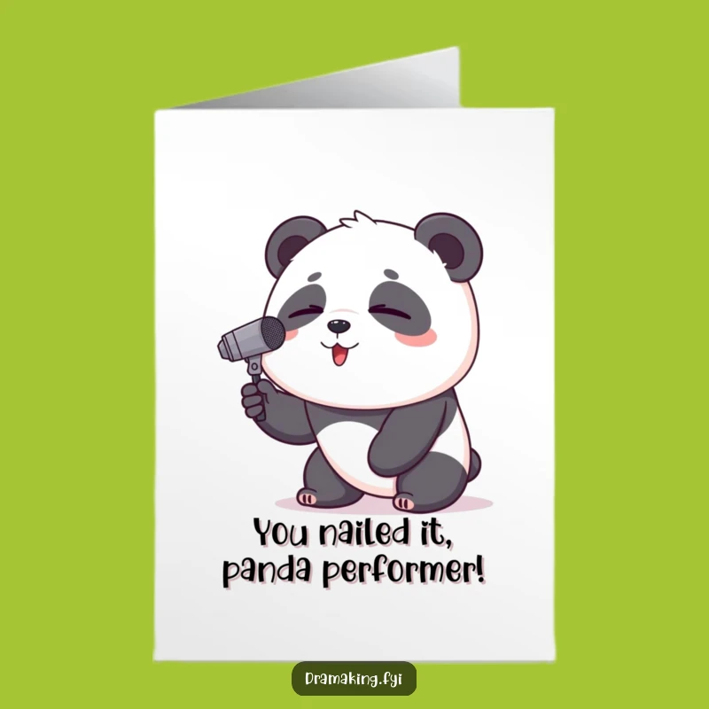 Free Printable Funny Panda Congratulatory Singing Card - Downloadable for Any Achievement!