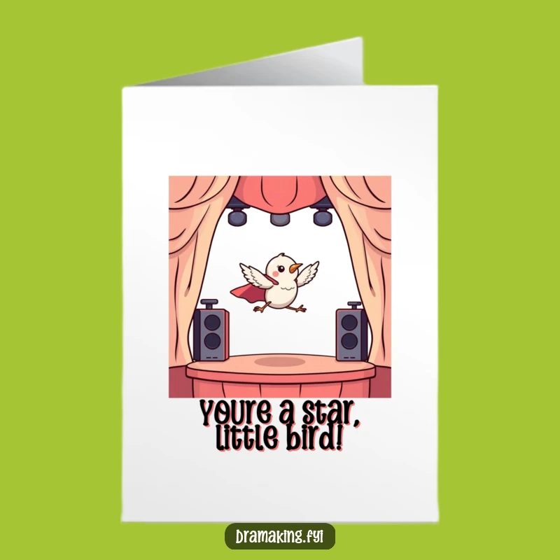 Free Printable Bird Congrats Card: Superhero Leap Digital Download